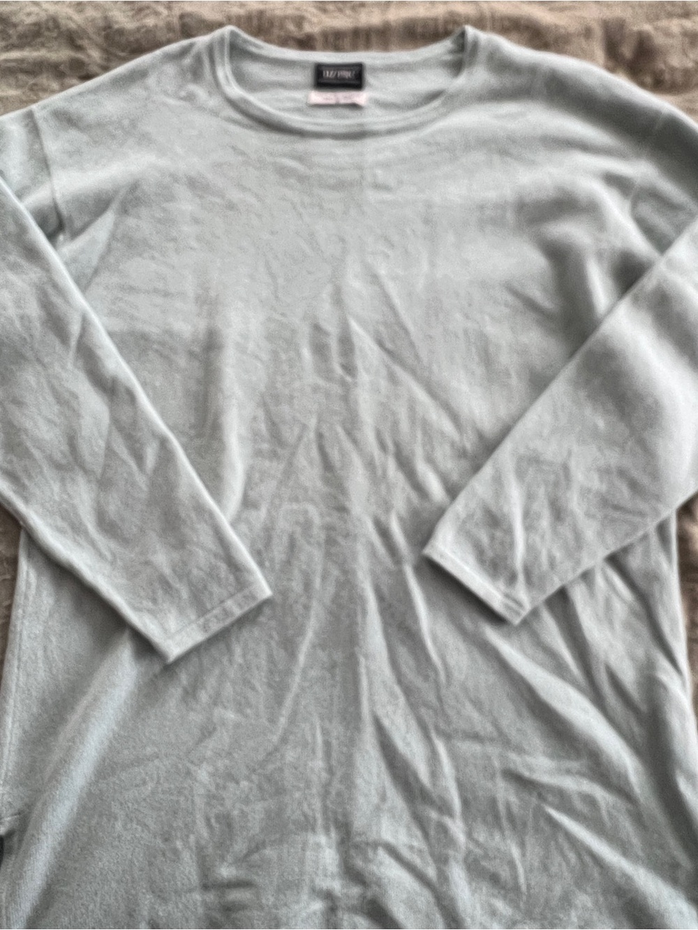 DZ/PRC 100% Cashmere Cozy Long Sleeve Top in size M Minimalist Quiet Luxury